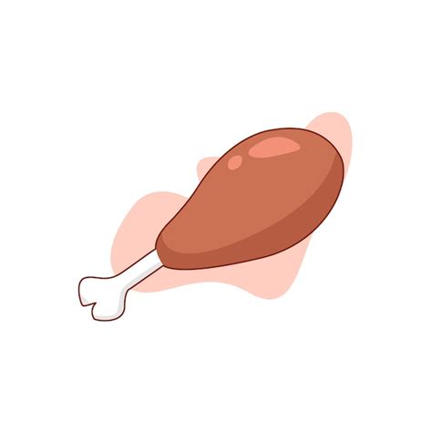 Premium Vector | Chicken thigh cartoon vector illustration