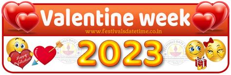 2023 Valentine Week List Calendar, 2023 Valentine Day All Dates & Day - Festivals Date Time