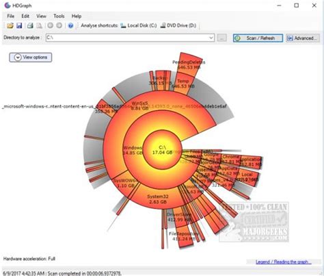 Graphically Visualize Your Hard Drive Space with HDGraph - MajorGeeks