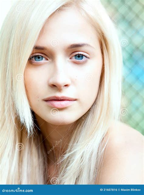 Attractive Beautiful Blonde Girl Stock Photo - Image of portrait