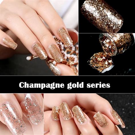 Aliexpress.com : Buy New Nails Art Long Lasting Champagne Gold Nail ...