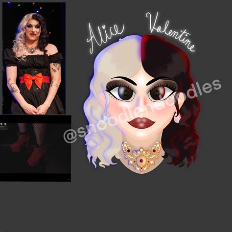 drew miss Alice Valentine and it ended up looking like a Bratz doll on