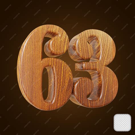 premium psd wooden number  texture  illustration