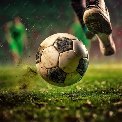 Premium AI Image | soccer ball on the field
