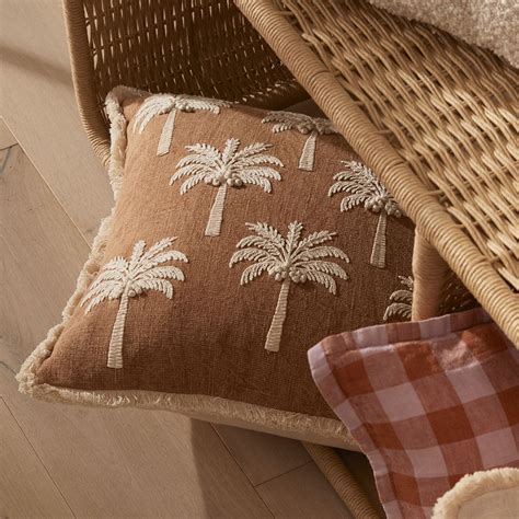 Coconut Palm Brown Cushion | Adairs