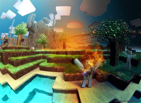 Minecraft скриншоты + текстуры + немного Photoshop - просто загляденье!