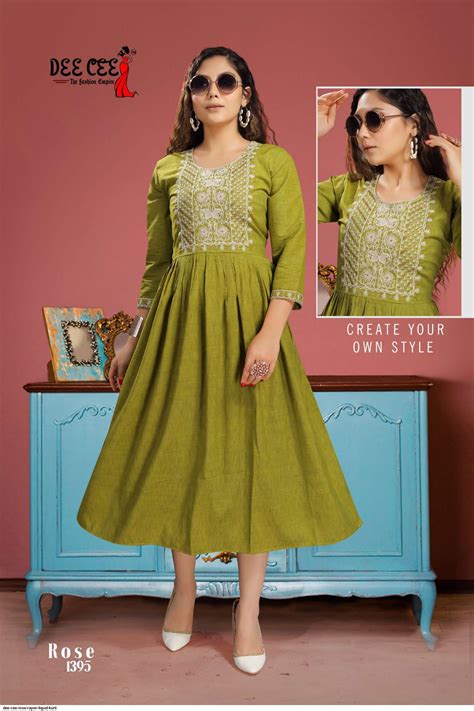 DEE CEE Rose Rayon Liquid KURTI