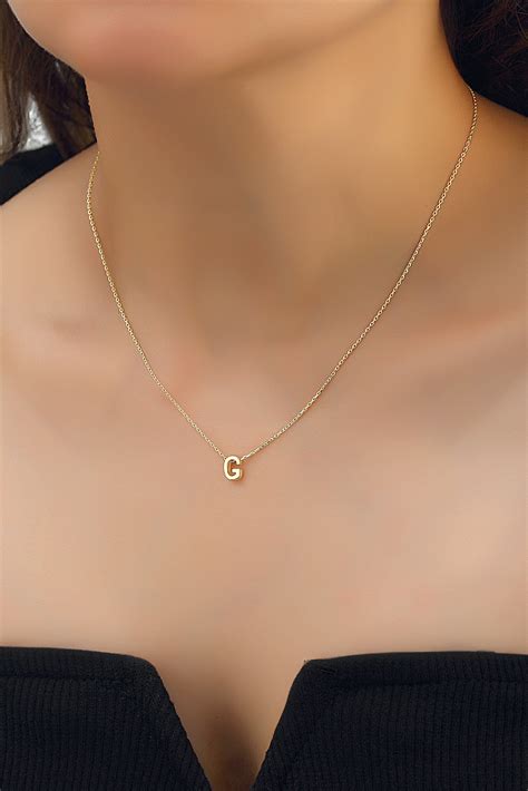 personalized initial necklace customized necklace letter etsy uk