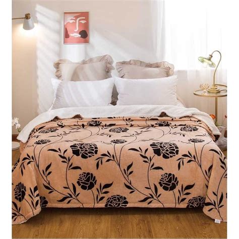 Пухкаво одеяло Cocolino с косъм, за двойно легло, 180 x 230, Floral ...