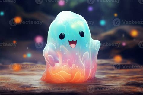 Charming Colorful cute ghost. Generate Ai 31702076 Stock Photo at Vecteezy