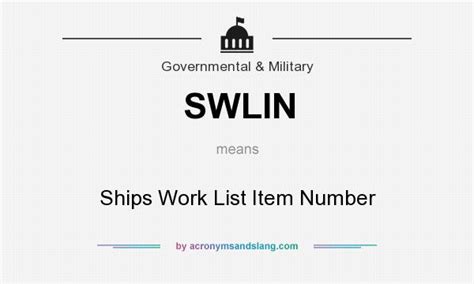 swlin  definition  swlin swlin stands  ships