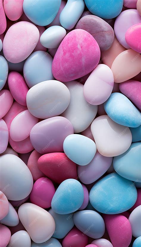 Premium AI Image | a group of colorful pebbles