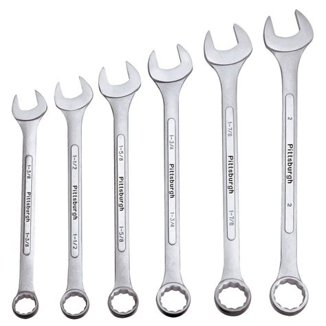 SAE Jumbo Combination Wrench Set - 6 Piece