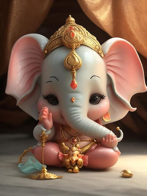 premium photo cute ganesha ai generator