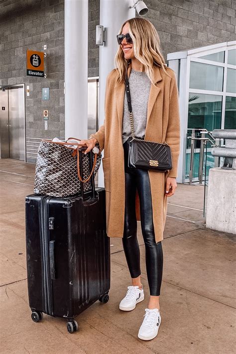 Fashion Jackson Wearing Camel Coatigan Grey Sweater Faux Leather