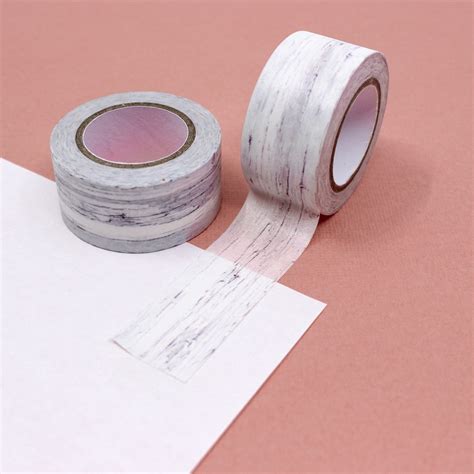 White Wash Wood Grain Washi Tape, White Wood Grain Paper Tape, Home DIY ...