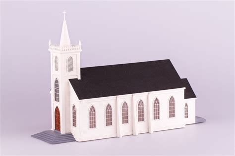 Wooden model of church Saint Teresa of Avila, Bodega, California, USA - Wooden Gifts SOLY