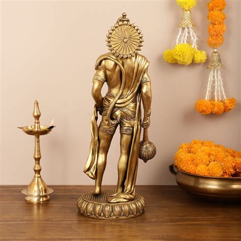 Buy Brass Lord Hanuman Statue Standing 24" Height - Budhshiv.com