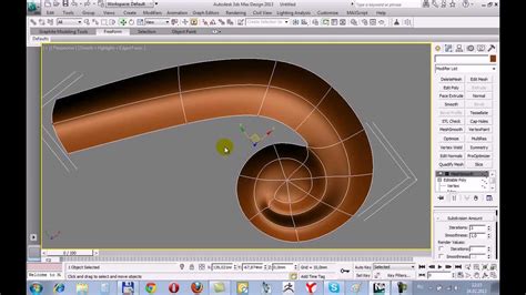 3DsMax Уроки на русском 5 часть 1 (Создание модели завитка) - YouTube