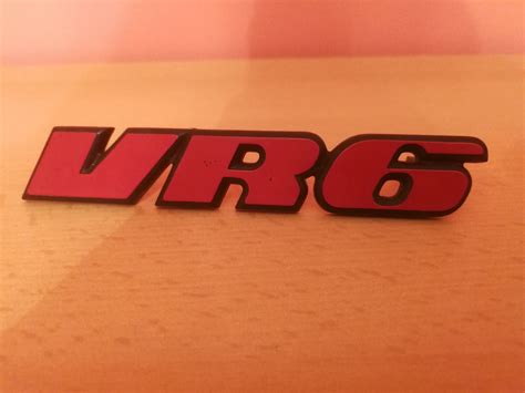 fs front red vr emblem original vw vortex volkswagen forum