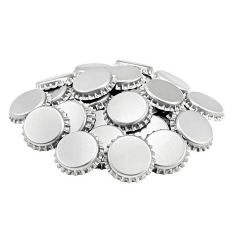 Silver Beer Bottle Caps - Approximately 100