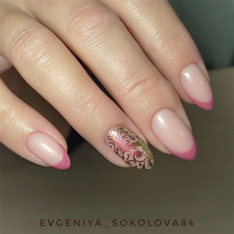 Арт френч, дизайн стемпинг + втирка | Nails, Beauty