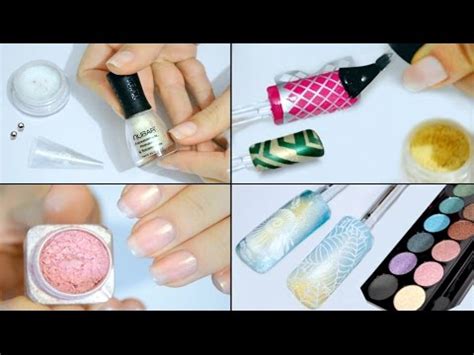 ЛАЙФХАКИ - Лак для ногтей своими руками ♥ 3 Дизайна Ногтей при помощи ...