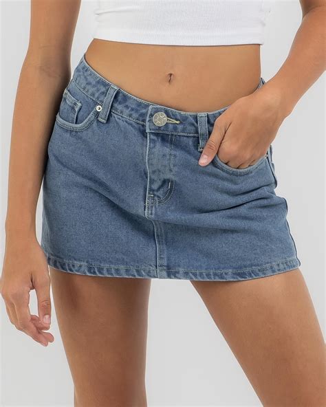 Shop DESU Girls' Allegra Denim Skort In Dark Mid - Fast Shipping & Easy ...