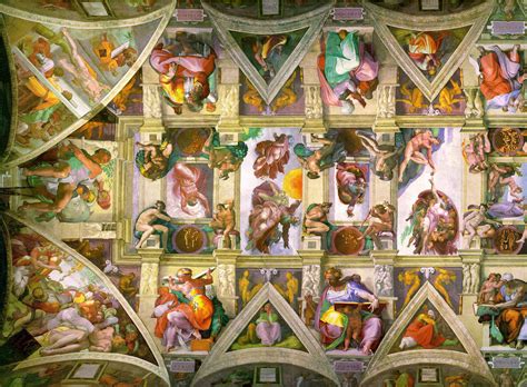 Michelangelo's Artwork on the ceiling of Sistine Chapel image - Free ...