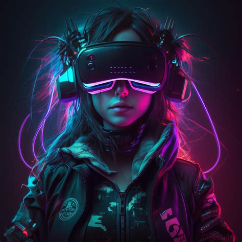 portrait of an emo girl virtual reality gamer 22189642 Stock Photo at