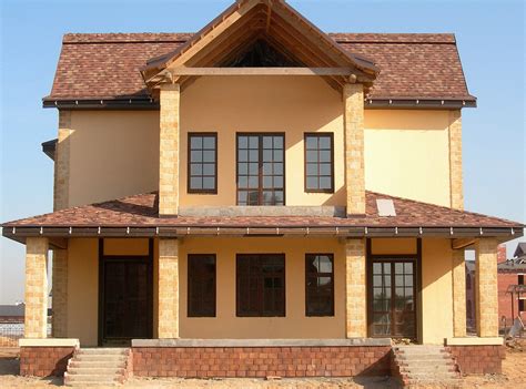 Камешковая штукатурка для фасада домов (65 фото) - фото - картинки и ...