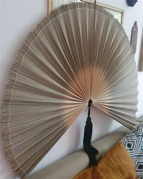 wall fan decor bamboo decorative fans handcrafted bamboo fan boho