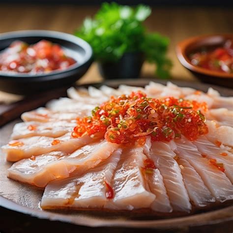 Premium AI Image | Hongeo Hoe Adventure Korean Fermented Skate Fish ...