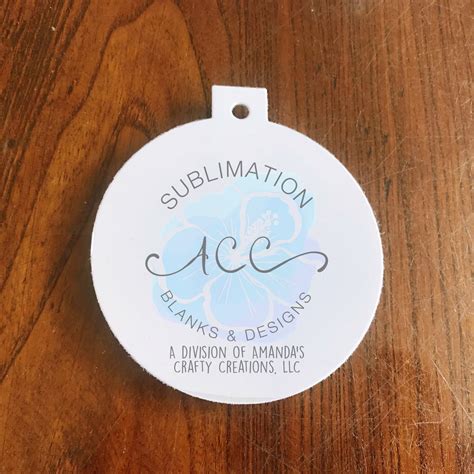 Sublimation ALUMINUM ornament blanks, white double sided RTS – ACC ...