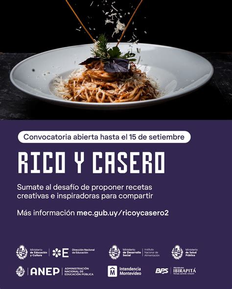 Segunda edición de la Convocatoria Rico y Casero: ¿Ya te inscribiste