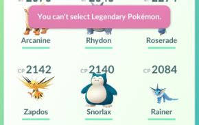 Легендарные покемоны в Pokemon GO
