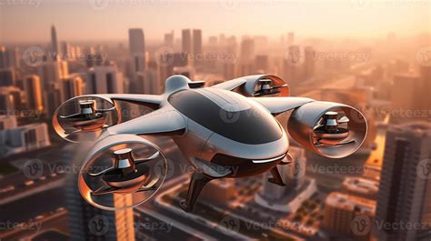 Travel human drone of a beautiful Transportation with futuristic design