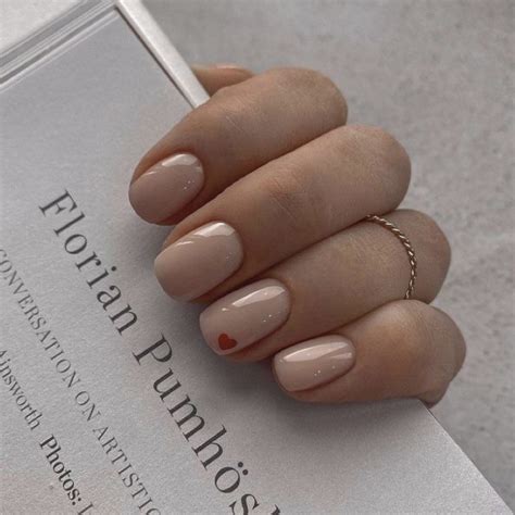 Ногти сердце сердечко красное красный | Gel nails, Simple gel nails ...