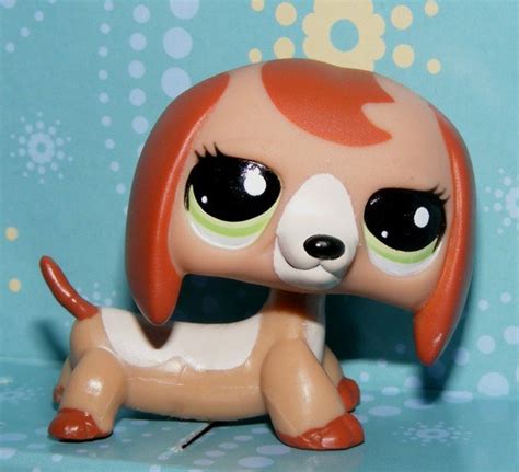 littlest pet shop dachshund puppy  rare spicy light weiner dog   ebay