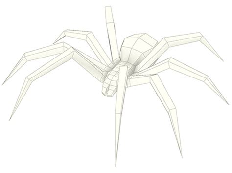 Model - Паук, паук papercraft, бумажный паук, насекомое papercraft ...