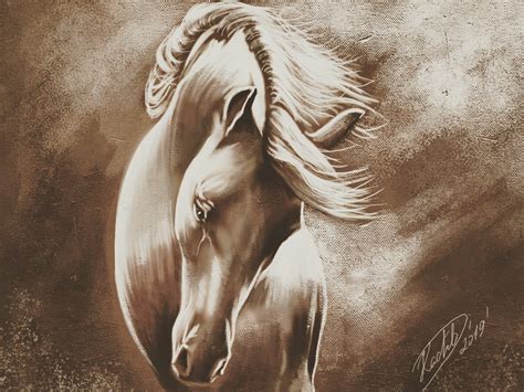 artstation horse digital art based   photo   internet