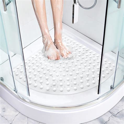 Corner Shower Mat Non Slip: 70x70cm Quadrant Anti Mould Shower Mats for