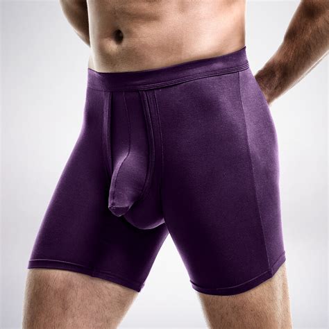 Mens Underwear Dual Support Ball Pouch Bulge Boxer Briefs Enhancing ...