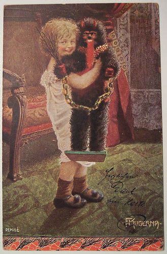 Крампус и Рождество. Старинные картинки. | Krampus card, Krampus ...