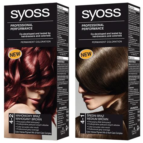 Syoss, Color, Professional Performance (Odcienie brązu i czerwieni ...