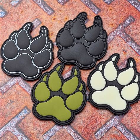 paw dog hanlder   rubber patch etsy