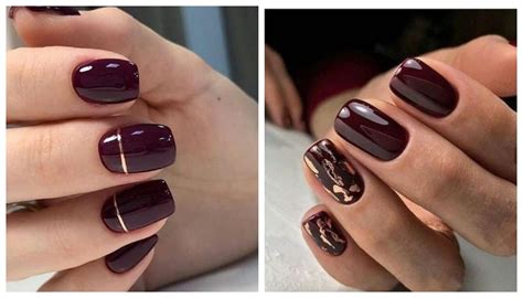 Маникюр в модном цвете: Волшебный бургунди | ladyline.me | Дзен