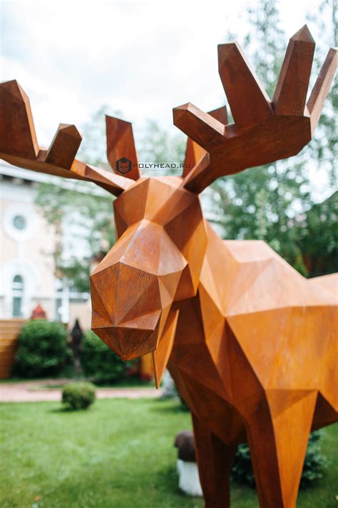 Полигональная скульптура и МАФ из металла и стали cor-ten