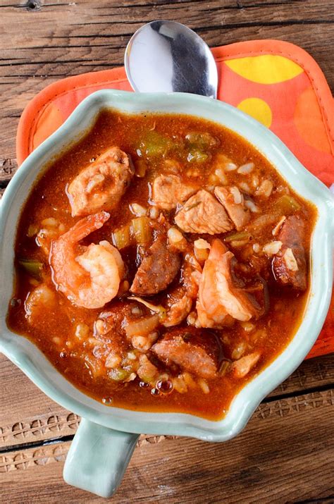 Crock Pot Gumbo Recipe with Sausage, Chicken, and Shrimp - Skinny ...