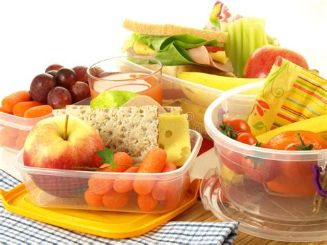 Healthy Kids Lunch Box stock image. Image of orange, ingredients - 14222439
